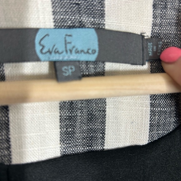 Anthropologie Eva Franco Oversized Striped Linen Blend Blazer Jacket Size SP - Picture 3 of 14